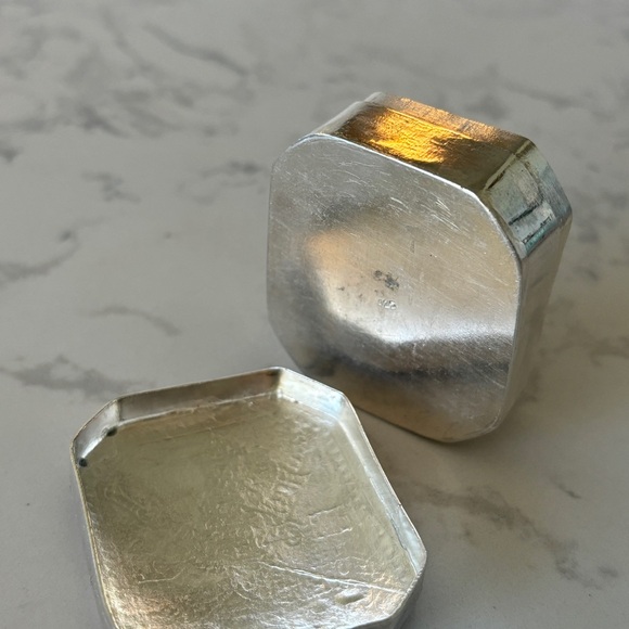 925 sterling silver handmade enamel work trinket box - Picture 5 of 10